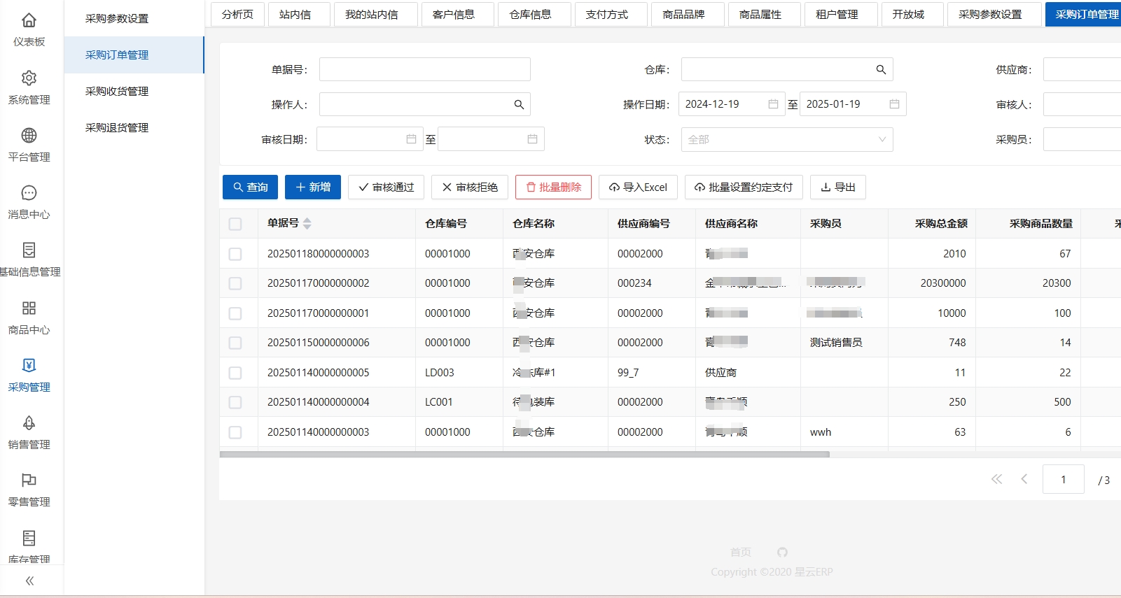ERP System (Enterprise Resource Planning System).